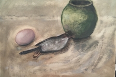 "Still life, still dead" - 2018, oil on poplar board